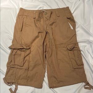 Men's Tan Cargo Shorts with Pockets by Bon-Bel